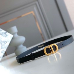 Riproduzione Fedele Dior Saddle 20MM Cintura Nero imitazioni