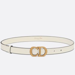 Riproduzione Fedele Dior Saddle 20MM Cintura Bianco imitazioni
