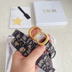 Qualità Specchio Replica Dior Saddle 20MM Cintura Dior Oblique Jacquard Blu Riproduzione Fedele Dior Saddle 20MM Cintura Dior Oblique Jacquard Blu imitazioni