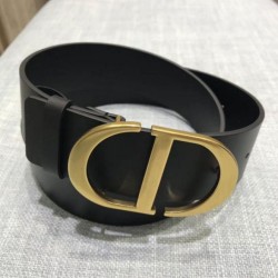 Qualità Specchio Replica Dior 30 Montaigne Cintura 35MM Nero Riproduzione Fedele Dior 30 Montaigne Cintura 35MM Nero imitazioni