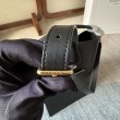 Qualità superiore replica a secchiello piccola/media Celine Louise Nero Pelle di vitello liscia