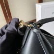 Qualità superiore replica a secchiello piccola/media Celine Louise Nero Pelle di vitello liscia