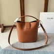Borse Replica Alta Qualità a secchiello piccola/media Celine Louise Tan Pelle di vitello liscia