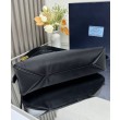 Borsa a tracolla grande Prada Aimee Re-Nylon con lucchetto 1BC232 Nero