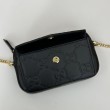Borsa a tracolla Gucci GG super mini 781554 Nero