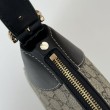 Borsa a tracolla media Gucci GG Emblem 815217 nero