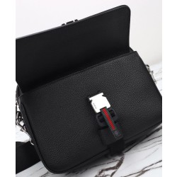Borsa a tracolla piccola Gucci con Web 816751 Nero