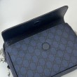 Borsa a tracolla piccola Gucci Ophidia da uomo 802170 blu scuro