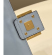 Borse Replica baguette media Fendi FF Nappa blu Borse Replica baguette media Fendi FF Nappa blu