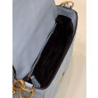 Borse Replica baguette media Fendi FF Nappa blu Borse Replica baguette media Fendi FF Nappa blu