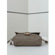 Borsa baguette media Fendi Mamma Nappa grigio