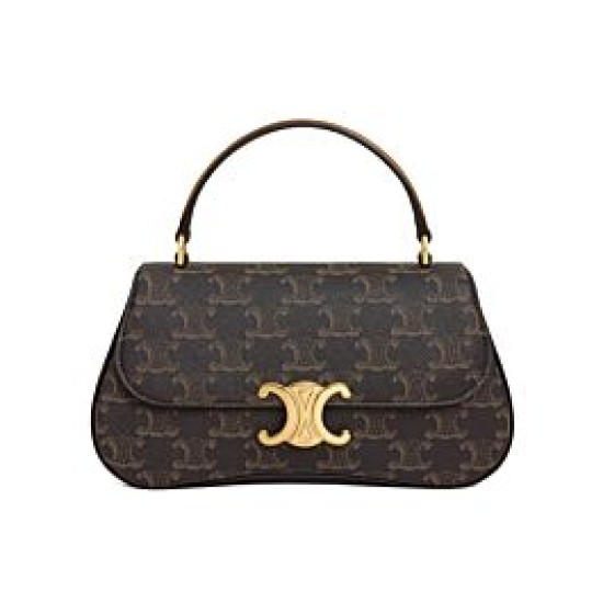 Borsa Celine Teen Celine Lola Triomphe Caffè