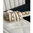 Qualità superiore replica Chanel Flap con manico superiore AS5317 Crema