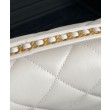 Qualità superiore replica Chanel Flap con manico superiore AS5317 Crema