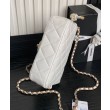 Qualità superiore replica Chanel Flap con manico superiore AS5317 Crema