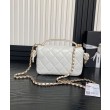Qualità superiore replica Chanel Flap con manico superiore AS5317 Crema