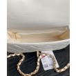 Qualità superiore replica Chanel Flap con manico superiore AS5317 Crema