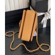 Borsa Chanel Mini Flap con manico superiore AS5164 Caffè chiaro