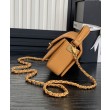 Borsa Chanel Mini Flap con manico superiore AS5164 Caffè chiaro