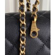 Borsa Chanel Mini Flap con manico superiore AS5164 Nero