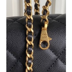 Borsa Chanel Mini Flap con manico superiore AS5164 Nero