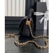 Borsa Chanel Mini Flap con manico superiore AS5164 Nero