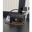 Borsa Chanel Mini Flap con manico superiore AS5164 Nero