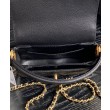 Borsa Chanel Mini Flap con manico superiore AS5164 Nero