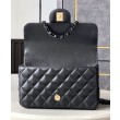 Bora Pari all'originale replica Chanel Mini Flap con manico superiore AS5243 Nero