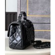 Bora Pari all'originale replica Chanel Mini Flap con manico superiore AS5243 Nero