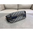Borsa D-Journey piccola/media Dior Oblique Jacquard blu