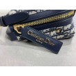 Borsa D-Journey piccola/media Dior Oblique Jacquard blu
