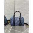 Borse Firmate Replica Dior Groove 20 Denim blu Dior Oblique Jacquard