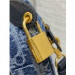 Borse Firmate Replica Dior Groove 20 Denim blu Dior Oblique Jacquard