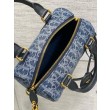 Borse Firmate Replica Dior Groove 20 Denim blu Dior Oblique Jacquard