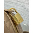 Borsa Dior Groove 25 in pelle di vitello Macrocannage biscotto