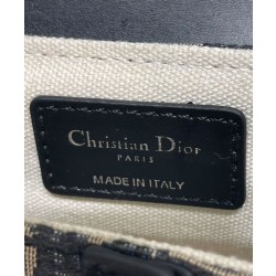 Borse Replica Alta Qualità Dior Mini Saddle con tracolla Blu scuro