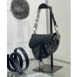 Borse Replica Alta Qualità Dior Mini Saddle con tracolla Blu scuro