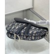 Borse Replica Alta Qualità Dior Mini Saddle con tracolla Blu scuro