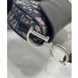 Borse Replica Alta Qualità Dior Mini Saddle con tracolla Blu scuro