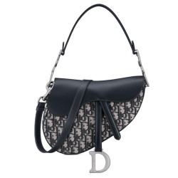 Borsa Dior Saddle con tracolla Blu scuro