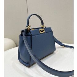 Borsa Fendi Mini Iconic Peekaboo Blu
