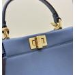 Borsa Fendi Mini Iconic Peekaboo Blu