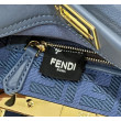 Borsa Fendi Mini Iconic Peekaboo Blu