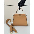 Borsa Fendi Mini Iconic Peekaboo Marrone chiaro