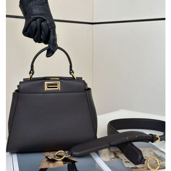 Borsa Fendi Mini Iconica Peekaboo Nero
