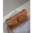 Borsa imbottita Toy YSL Saint Laurent in pelle di agnello Caffè