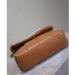Borsa imbottita Toy YSL Saint Laurent in pelle di agnello Caffè