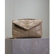 Borsa imbottita Toy YSL Saint Laurent in pelle di agnello color albicocca