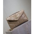 Borsa imbottita Toy YSL Saint Laurent in pelle di agnello color albicocca